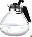 Medelco  12-Cup Glass Stovetop Whistling Kettle