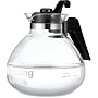 Medelco 12 Cup Glass Stovetop Whistling Tea Kettle