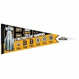 NHL Boston Bruins Six Time Stanley Cup Champions 12-by-30 Inch Premium Quality Pennant