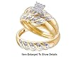 Stunning 3 Pc. Yellow Gold Diamond Trio Wedding Set For Him and Her