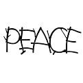 Decorative Word Twig - PEACE