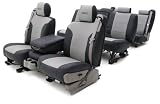 Coverking CSC1A8HI7058 Gray/Black Leatherette Custom Seat Cover