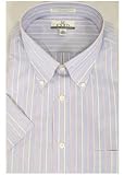 Enro Short Sleeve Blue Pattern Dress Shirt