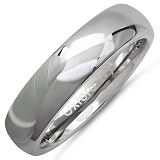 6mm Mens Comfort Fit Tungsten Plain Wedding Band ( Available Ring Sizes 7-12 1/2)
