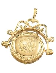 Clevereves 14K Yellow Gold 27.50X22.00 mm Spinning Locket