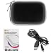 GTMax Black Zipper Pouch Eva Case + Data Cable Cord + LCD Screen Protector for Nikon COOLPIX S6500, S5200, S4200, S4100, S3500, S3100, S6100, L24, S6200, S6300, S4300, S3300, S6400; Olympus VR-320, VR-310, VG-140, VG-120, VR-350