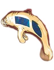 CleverEves 14K White Gold Created Opal Pendant 12.3 - Gram(s)