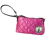 NBA Boston Celtics Pink Quilted Wristlet