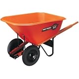 Ames True Temper BP10 10-Cubic-Foot Poly Tray Dual Wheel Contractor Wheelbarrow