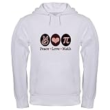 Peace Love Math Pi Hooded Sweatshirt