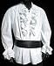 BAUMWOLL RÜSCHENHEMD PIRATENHEMD GR. XL weiss 1336