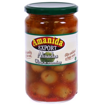 Alinada Marinated Green Olives with Paprika and Herbs by Amanida