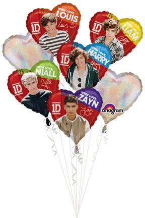 One Direction Balloon Bouquet (7 balloons total)