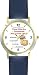 Habit 1 - Those Committed #2 (English Text) - DELUXE TWO-TONE WATCH from THE 7 HABITS - WATCH COLLECTION BY WATCHBUDDY&reg; - Arabic Numbers - Blue Leather Strap-Size-Large ( Men's Size or Jumbo Women's Size )