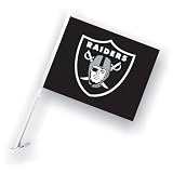 BSS - Oakland Raiders NFL Car Flag with Wall Brackett