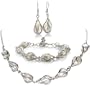 Unusual Freshwater Pearl Set, Necklace, Bracelet and Earrings