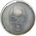 Mens Clear Resin Skull Metal Belt Buckle