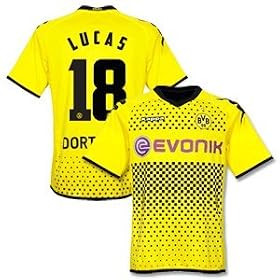 11-12 Borussia Dortmund Home Jersey + Lucas 18