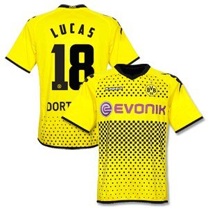 11-12 Borussia Dortmund Home Jersey + Lucas 18