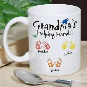 Helping Hands Personalized Ceramic Coffee Mug