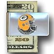 Green Bay Packers Enameled Pewter Money Clip/Card Holder - NFL Football Fan Shop Sports Team Merchandise