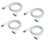 - HIGH QUALITY GATOR CRUNCH - SOLID COPPER WIRES INSIDE! - SET OF 4 - Extra Long White 6 Foot (6ft) iPod / iPhone 3G, 3GS, 4, 4S / iPad, iPad 2 USB Charge and Sync Cable Cord, More than double the length of the standard cord REVISED MODEL: NOW FITS IPHONE 4 BUMPER CASE (BULK PACKAGING)