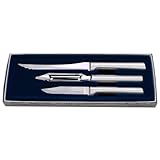 Rada Cutlery Peel Pare & Slice Gift Set - Tomato Slicer, Peeler, Regular Paring Knife, Made in USA, Aluminum Handles