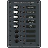 Image : Blue Sea Systems 8023 DC 8 Position Circuit Breaker (White Switches)