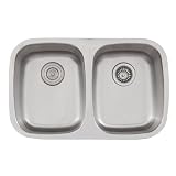 Ticor S215 Undermount Stainless Steel Double-Bowl Kitchen Sink