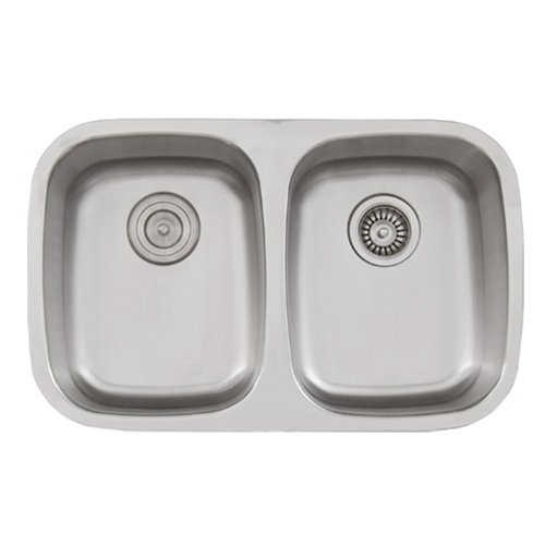 Ticor S215 Undermount Stainless Steel Double-Bowl Kitchen Sink