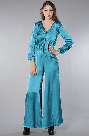 Lucca Couture The Crescent Jumpsuit in Jade,Jumpers for Women