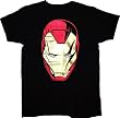 Iron Man Stark Foil Head Black T-Shirt Tee