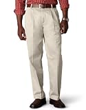 Dockers Men's Signature Khaki D3 Classic Fit Pleated Pant,Cloud,44x32