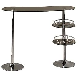 Lumisource Retro YS-BT-RETRO SMK Smoked Black Glass Bar Table