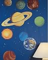 9 Planets and 1 Sun Solar System Space Wallies Mural