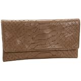 Jalda Soft Anaconda-Embossed Brief Clutch