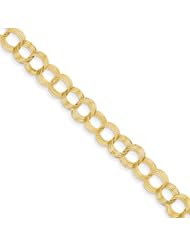 14k Solid Triple Link Charm Bracelet, Best Quality Free Gift Box Satisfaction Guaranteed