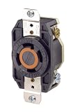 read full review Leviton 2710 30 Amp, 125/250 Volt, Flush Mounting Locking Receptacle, Industrial Grade, Grounding, V-0-MAX, Black