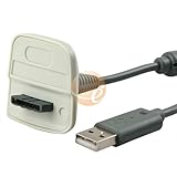 USB Charging Cable for Microsoft Xbox 360 / Xbox 360 Slim Wireless Controller