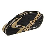 Wilson K Tour 3 Pack Triple Tennis Bag   Black/Gold   Z825100BKGO