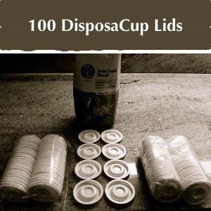 DisposaCup Lids - 100 Disposable Replacement Lids for Use with Any Keurig® K-cup® pack - BOX of 100 LIDS - FREE PRIME SHIPPING!