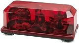 Wolo Priority 1 Light Bar Warning Lights Permanent Mount Red - H1 55 Halogen Bulbs - 15.75L x 7W x 5.25H