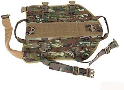 Crazystone's Dog Tactical Vest Harness Equipped with 1 Sundries Pouch, 1 Zipper Pouch and 1 Medical Pouch (Camo, Xlarge 21.3'' by 18'')