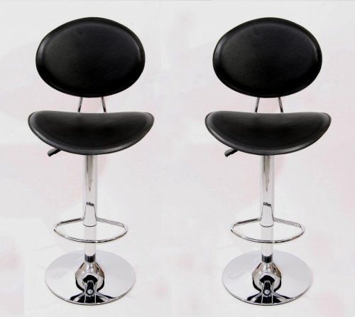 2x Barhocker schwarz höhenverstellbar