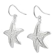 Sterling Silver Starfish Fashion Earrings