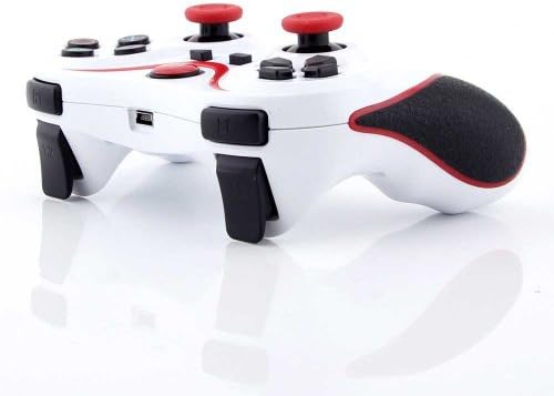 Wireless Bluetooth Game Pad Controller for Sony Playstation 3 (1 Pack), White-red