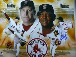 Signed Red Sox, Boston (Curt Schilling, Pedro Martinez) 16x20 By Curt Schilling and Pedro Martinez Photo