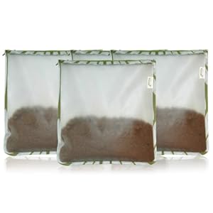 BlueAvocado Re-Zip Bulk Lunch Bag Kiwi Wildflower 4-Pack