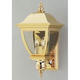 2 Light Wall Lantern Polished Brass PVD Finish on Stainless Steel and Brass with Clear Beveled Glass - Exterior
