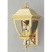 Outdoor Living : 2 Light Wall Lantern Polished Brass PVD Finish on Stainless Steel and Brass with Clear Beveled Glass - Exterior